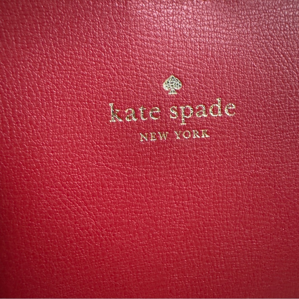 NWT Women’s KATE SPADE Harper Satchel Candied Cherry Grained leather crossbody - Picture 4 of 9